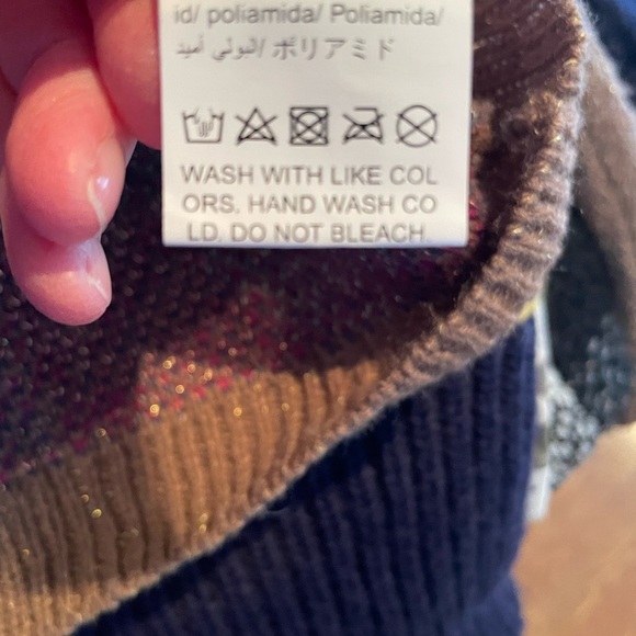 SHEIN Cardigan Size Large Pretty Button Detail Brien Pink Blue Pattern Shimmer - Picture 5 of 11